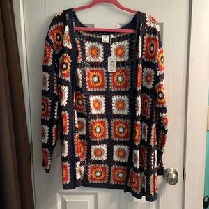 Boho crochet sweater